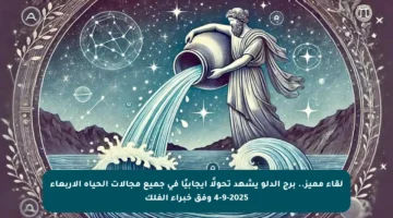 لقاء مميز.. برج الدلو يشهد تحولًا إيجابيًا في جميع مجالات الحياة الأربعاء 4-9-2025 وفق خبراء الفلك